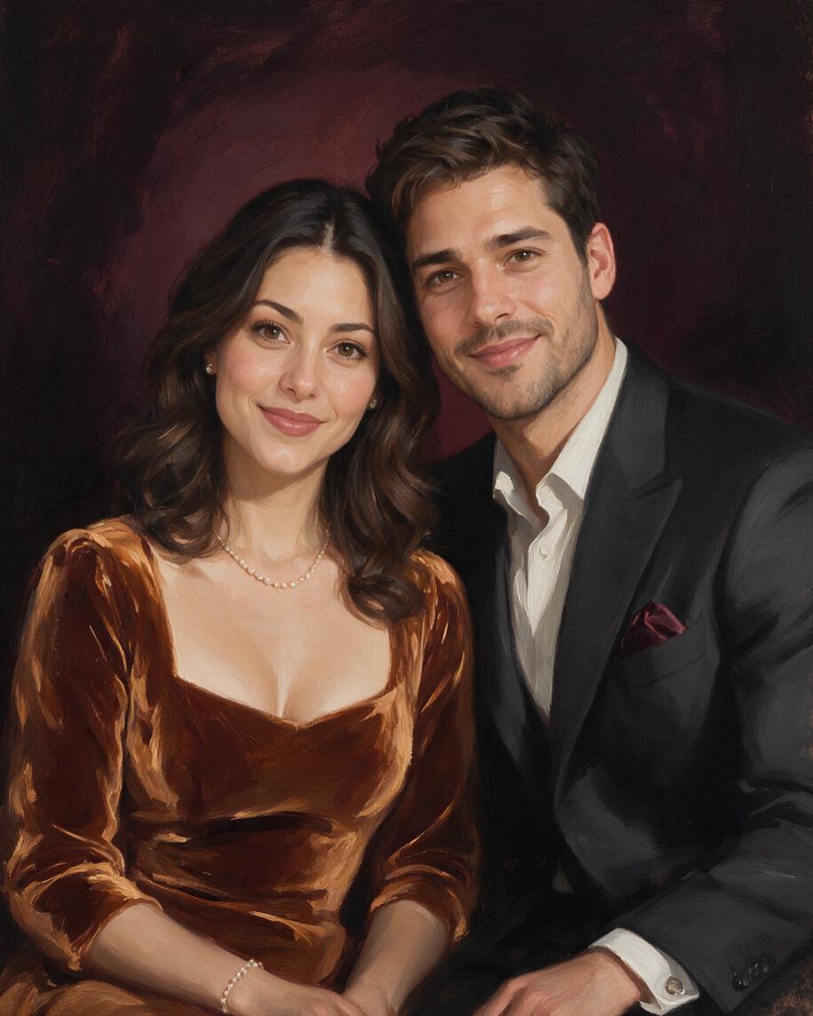🖌️ Oil Painting Style Couple Portraits