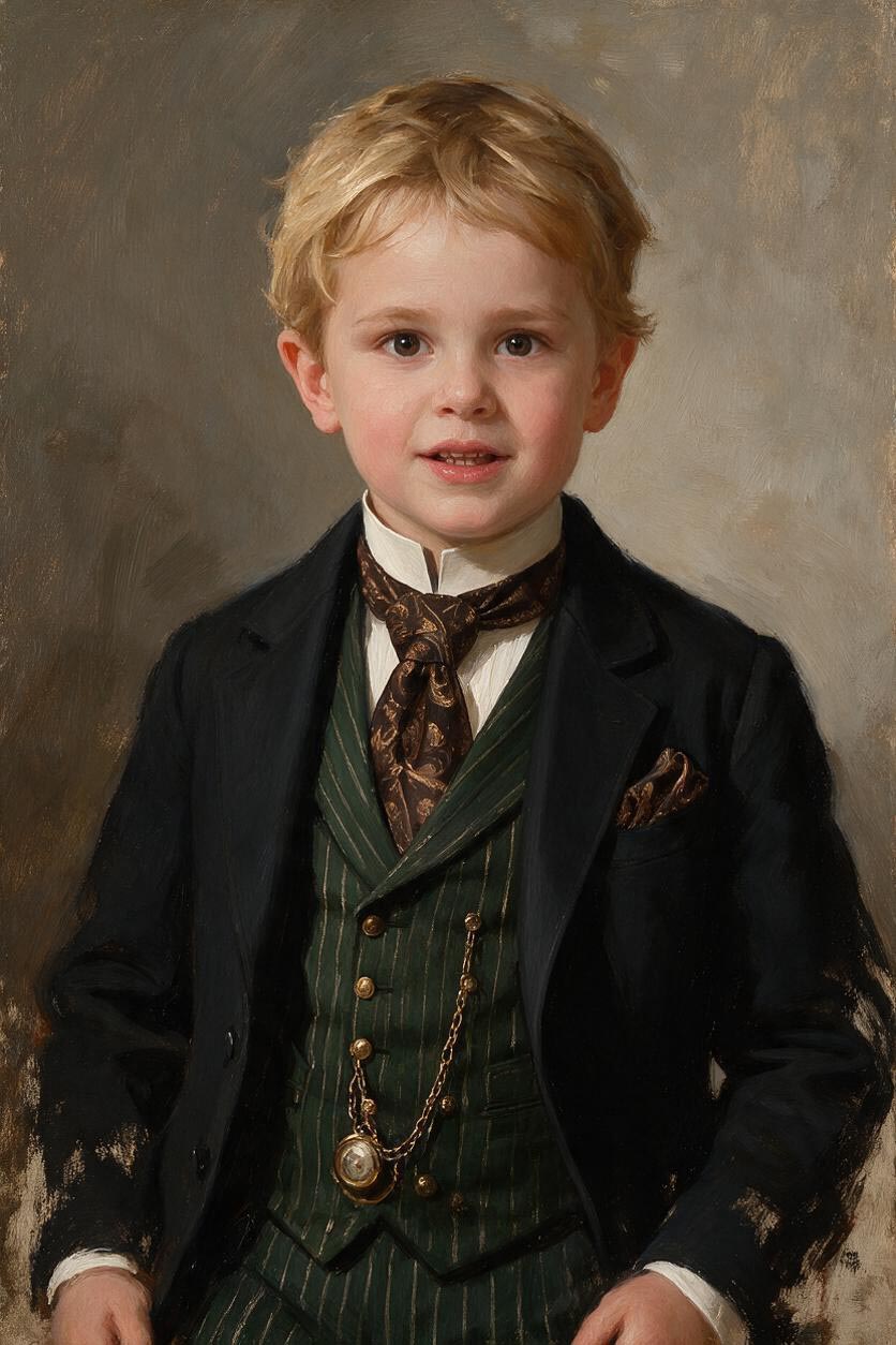👦 Boy Oil Portrait