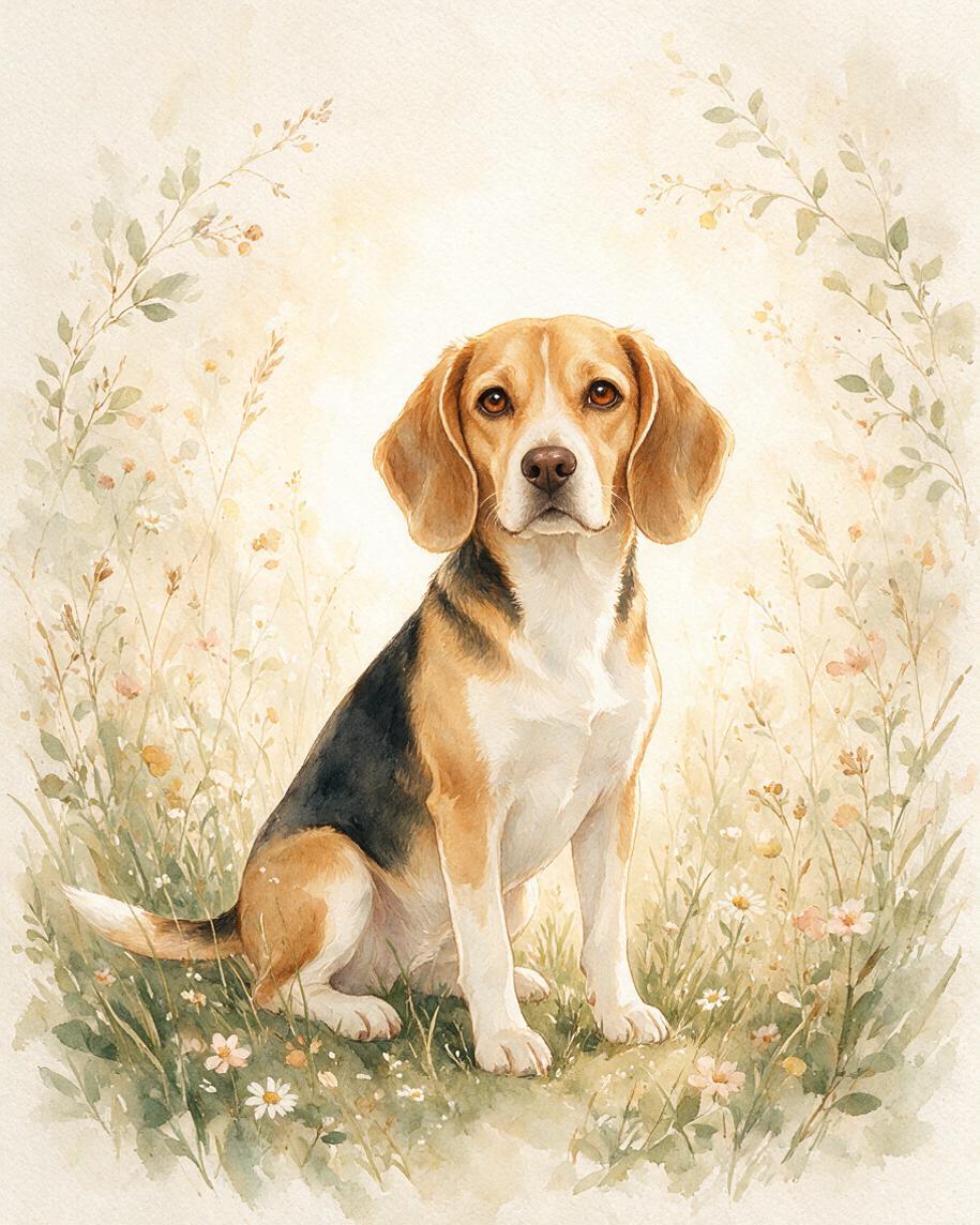 🌿 Soft Botanical Meadow Portrait