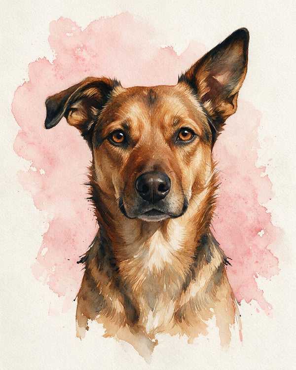 🎨 Blush Wash Pet Portrait