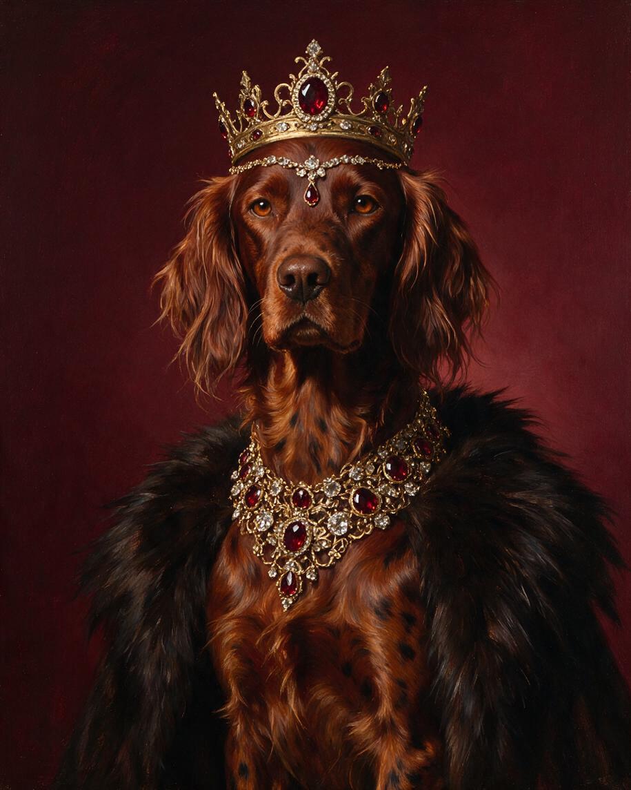 👑 Regal Ruby Pet Portrait