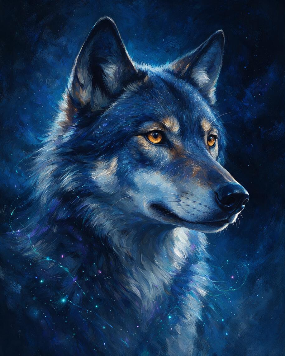 🌌 Celestial Midnight Portrait