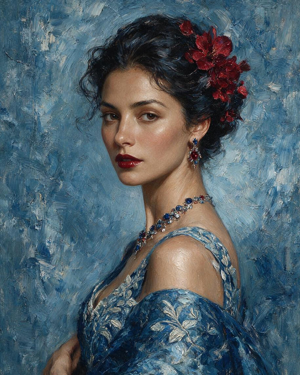 🌹 Crimson Bloom Portrait
