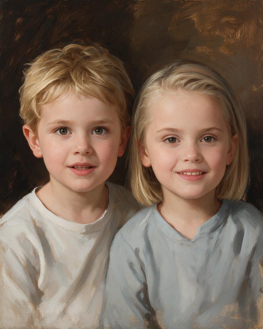 🖌️ Oil Painting Style Couple Portraits