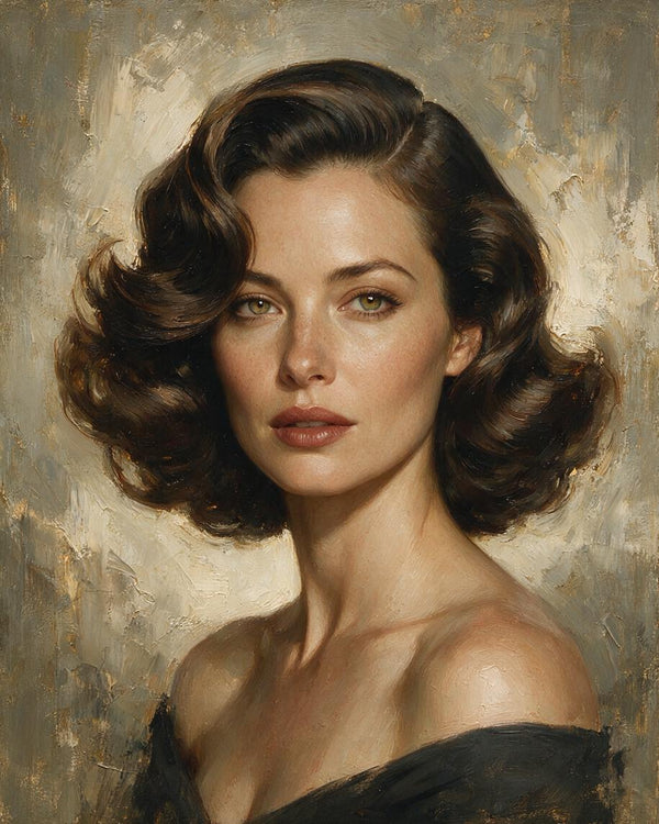 🎞️ Hollywood Waves Impasto Portrait