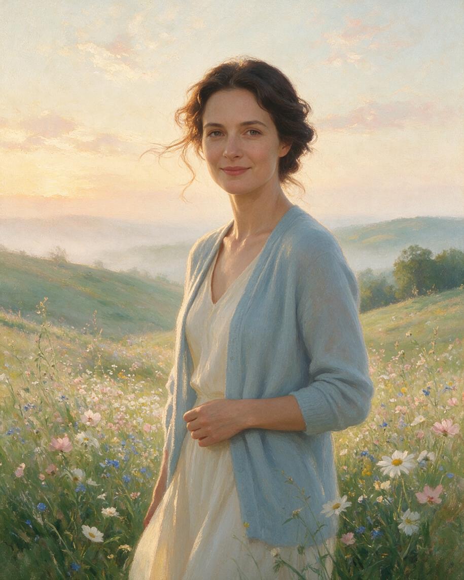 🌅 Wildflower Sunrise Portrait