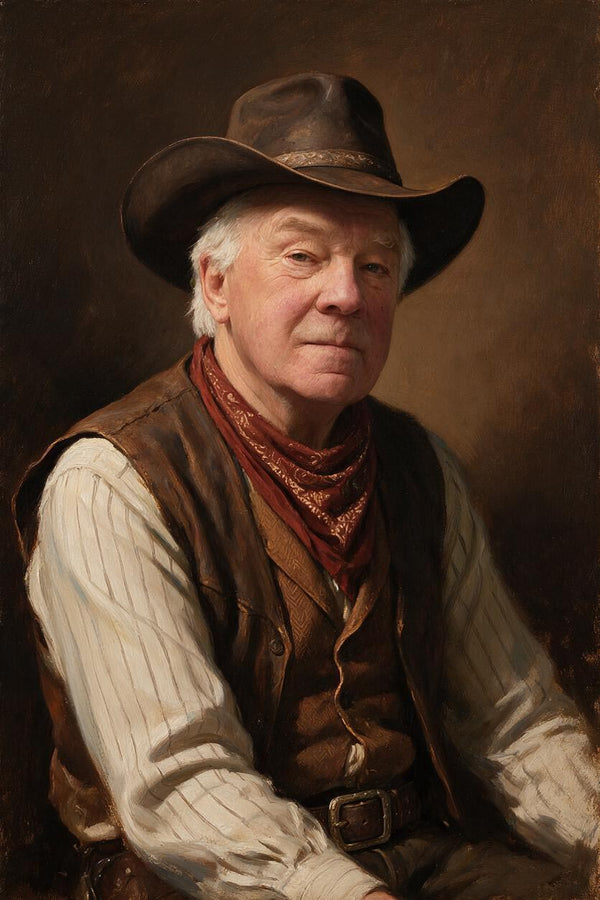 🤠 Wild West Oil Portrait