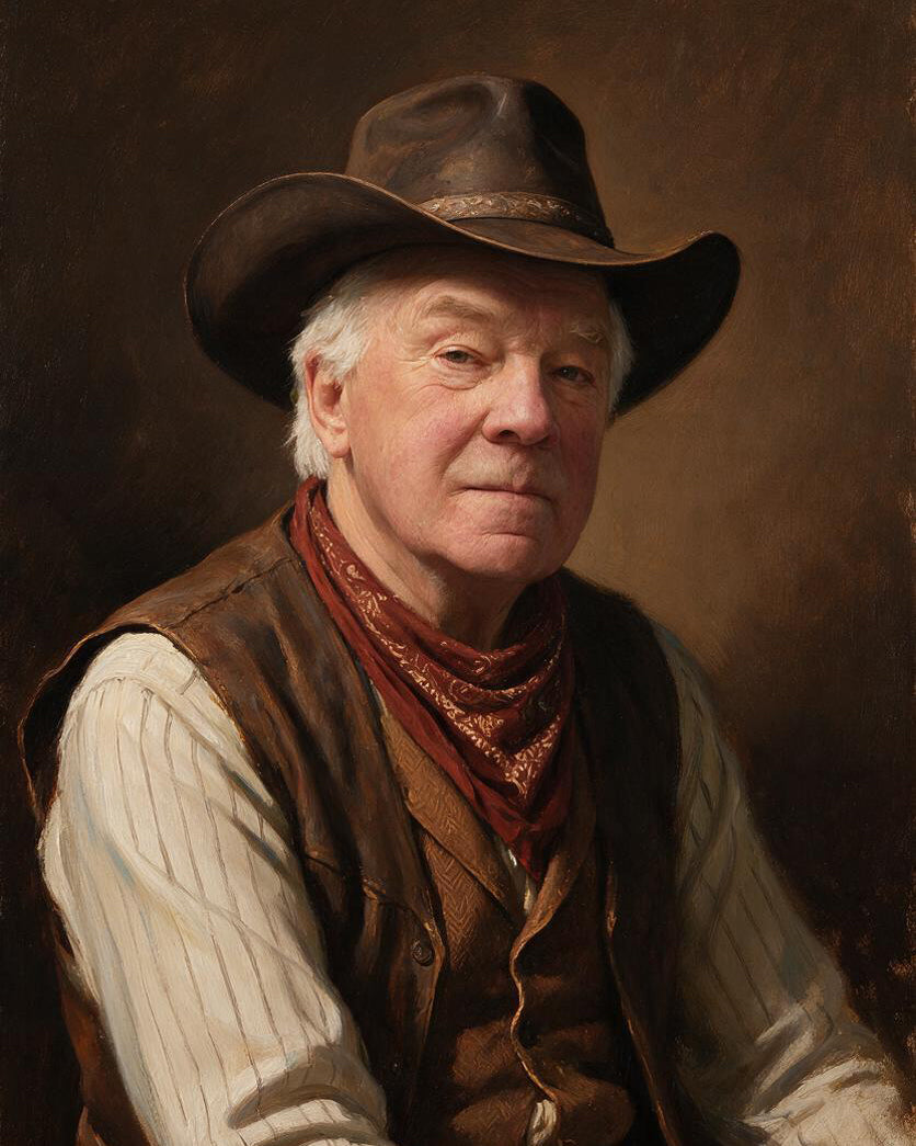 🤠 Wild West Oil Portrait