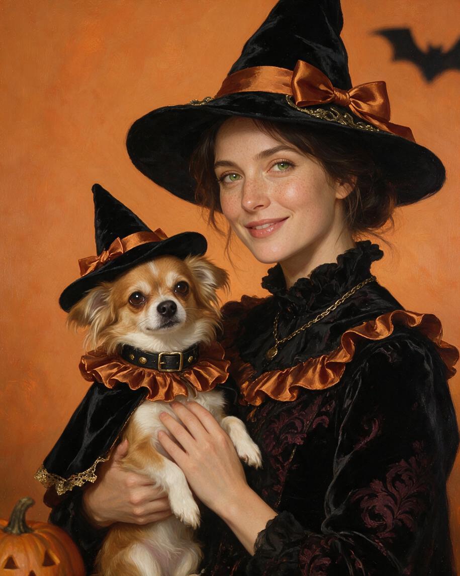 🎃 Spooky-Chic Duo Portrait