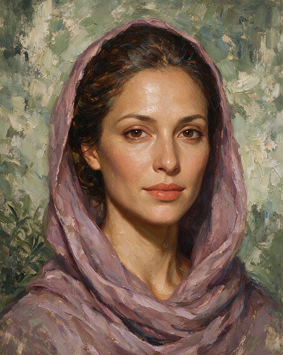 🎨 Textured Impasto Beauty