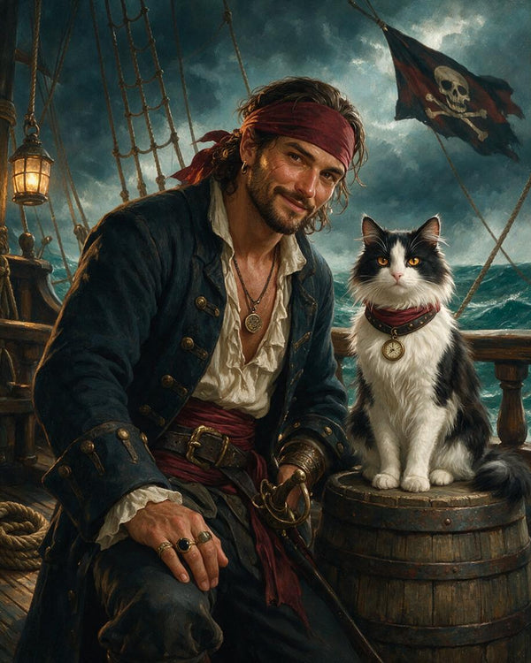 🏴‍☠️ Pirate Captain & Shipboard Cat