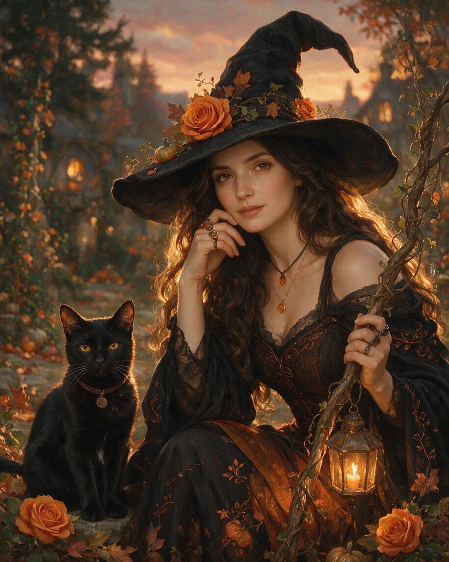 🍂 Autumn Witch & Familiar