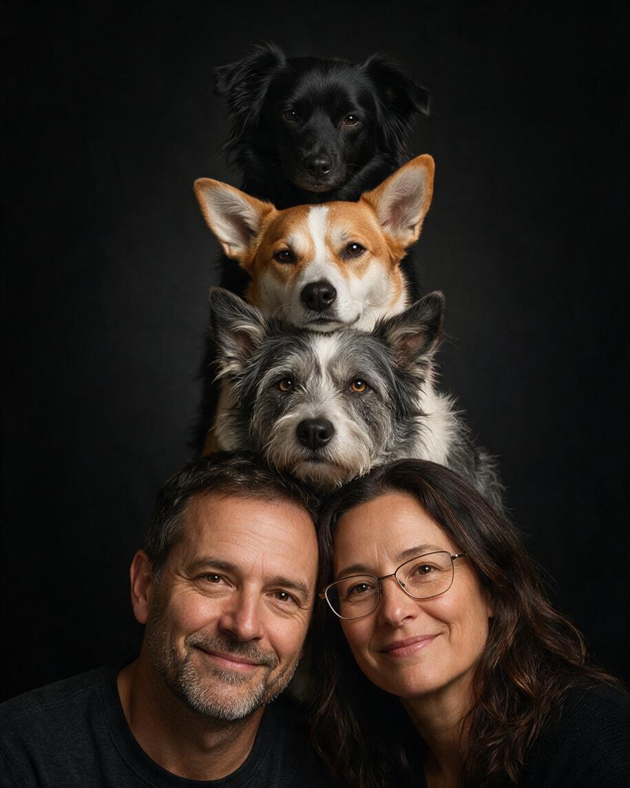 🐾 Stacked Family Portrait