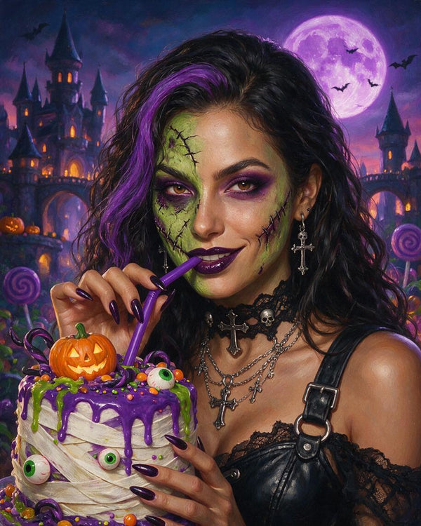 🧟‍♀️ Gothic Zombie Halloween Portrait