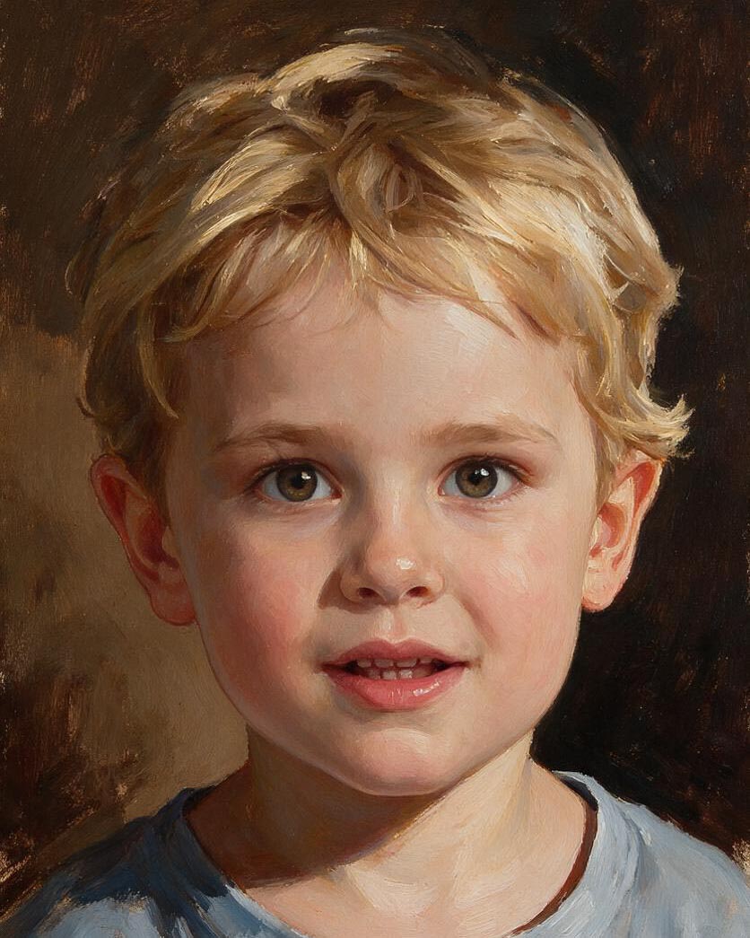 👦 Boy Oil Portrait