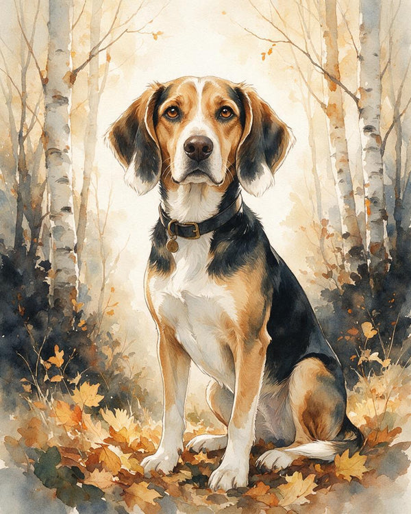 🍂 Autumn Woodland Watercolor Portrait