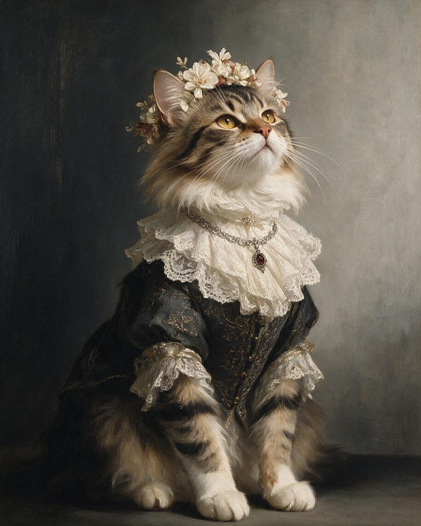 🎩 Victorian Lace Pet Portrait