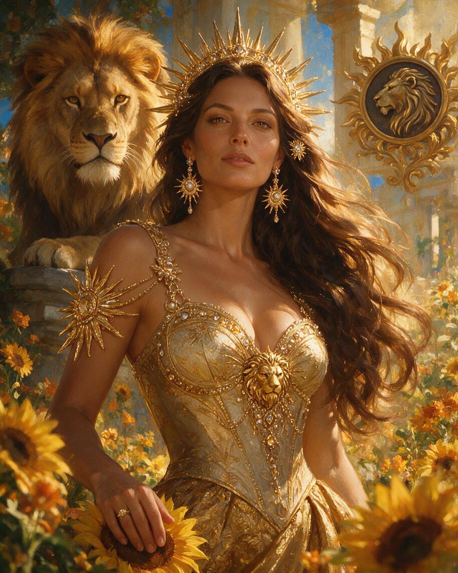 ♌ Golden Leo Zodiac Empress