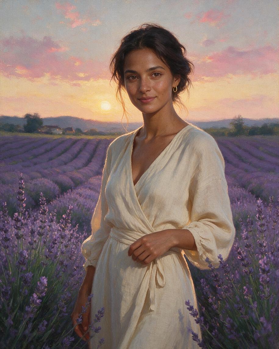 🌅 Lavender Twilight Portrait