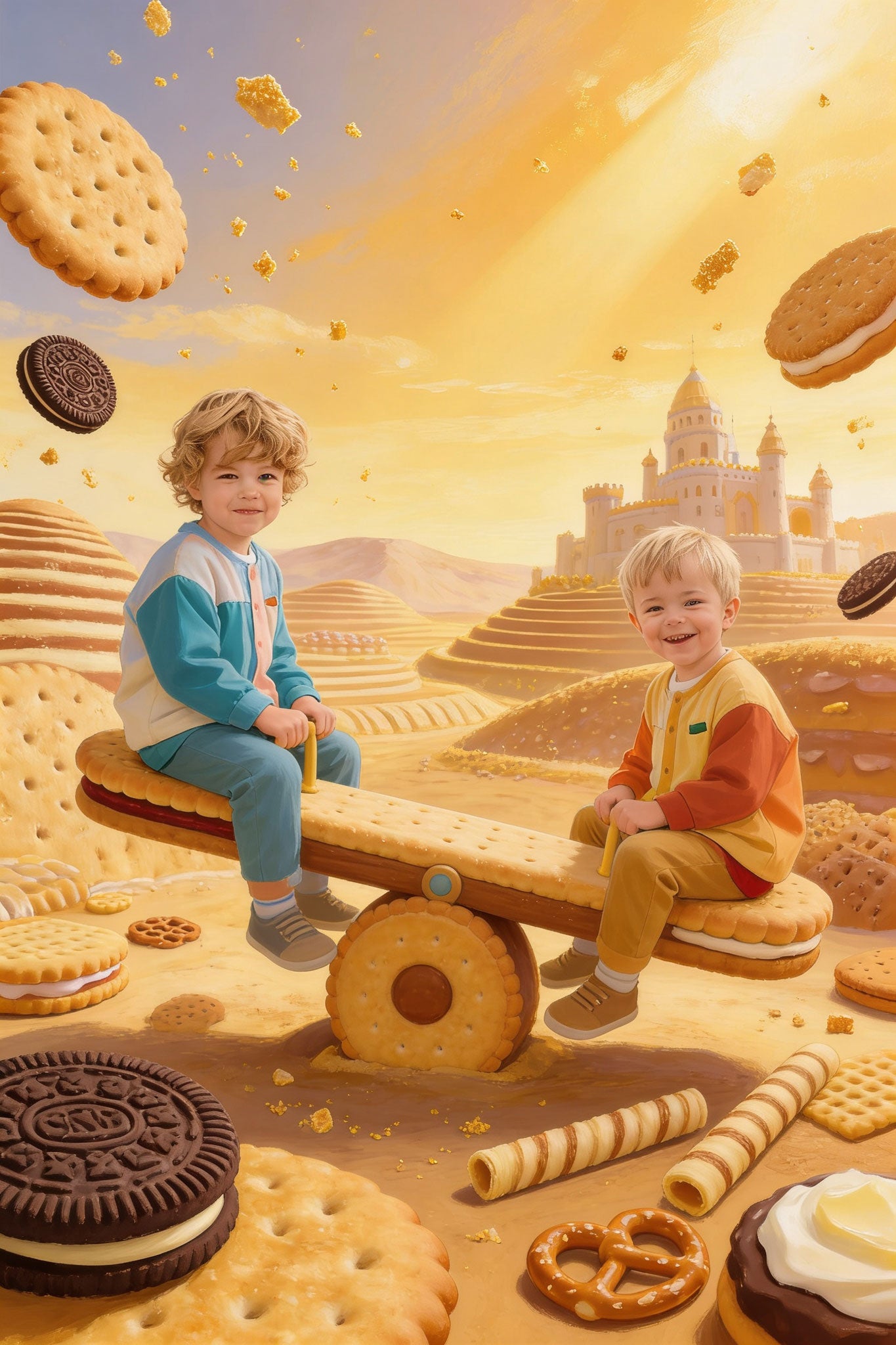 ⚖️ Two brothers on a seesaw in Biscuit Land