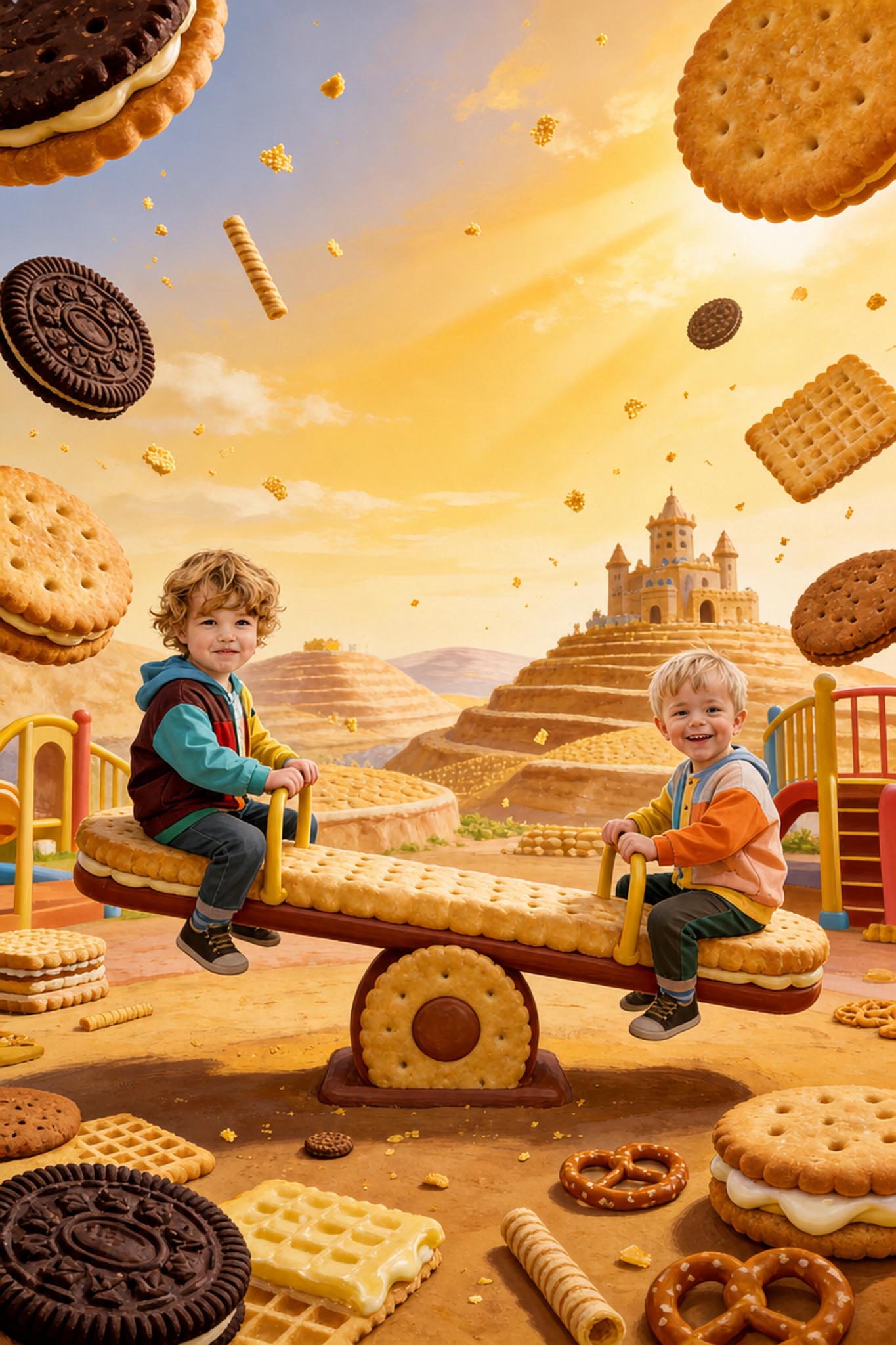 ⚖️ Two brothers on a seesaw in Biscuit Land