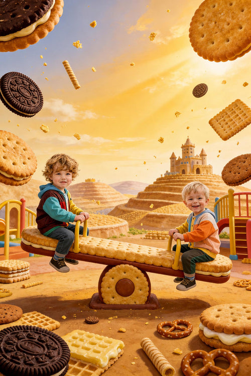 ⚖️ Two brothers on a seesaw in Biscuit Land
