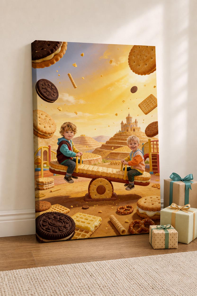 ⚖️ Two brothers on a seesaw in Biscuit Land