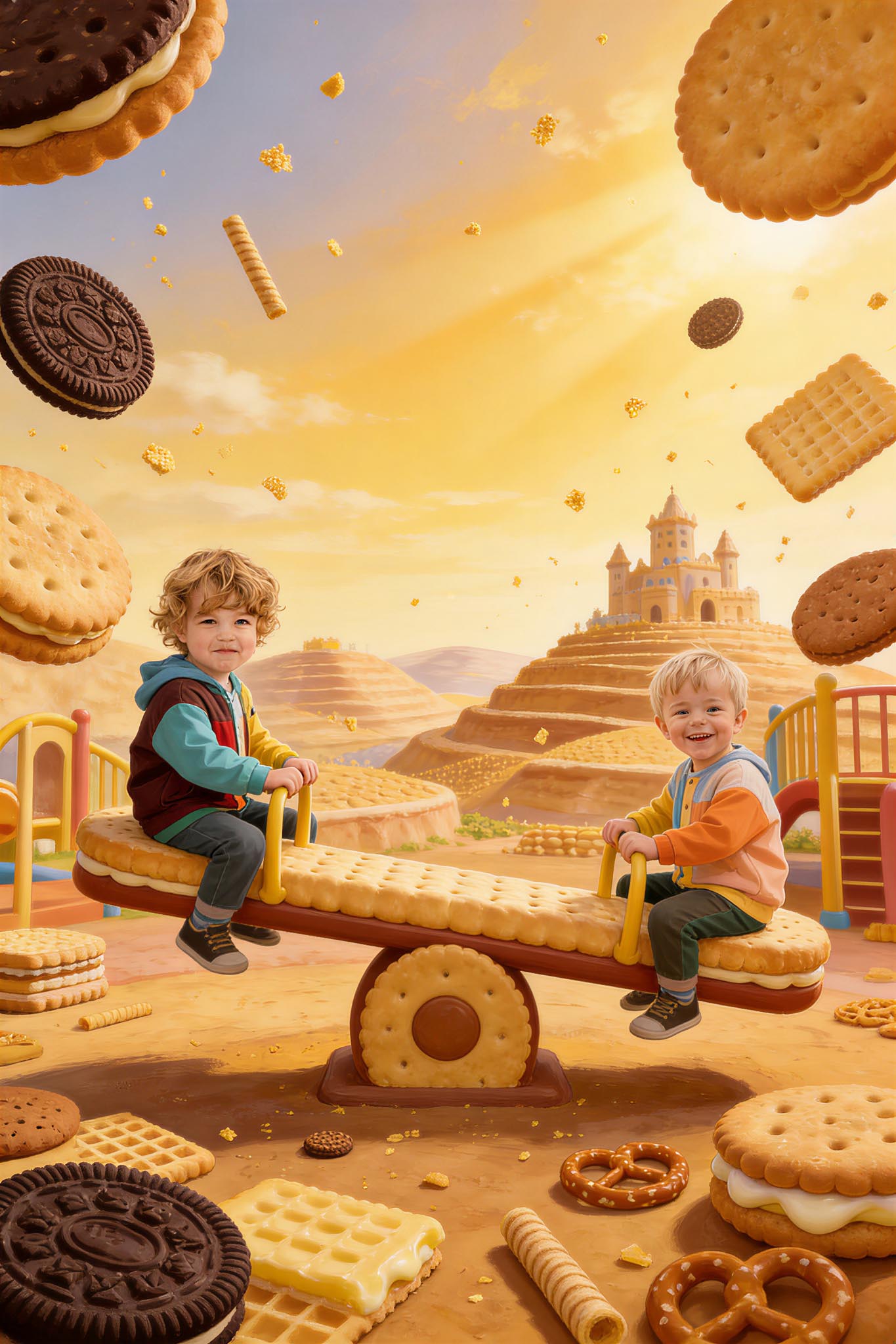 ⚖️ Two brothers on a seesaw in Biscuit Land