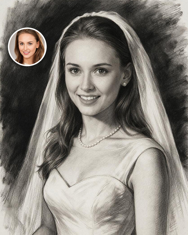✏️ Realistic Charcoal Portrait