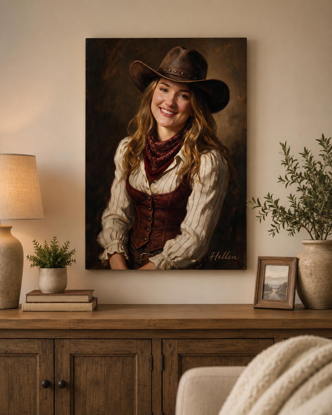 🤠 Wild West Oil Portrait