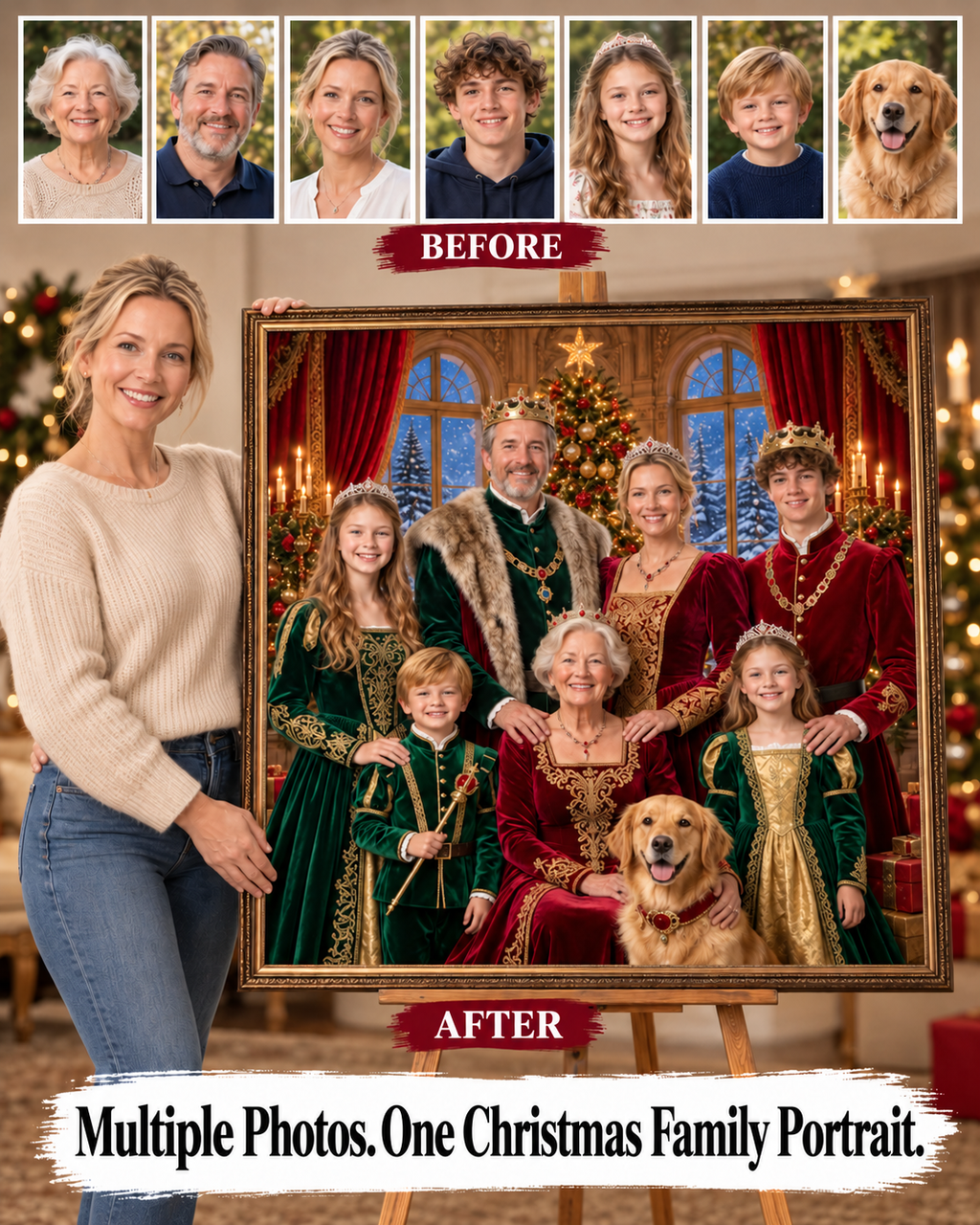 🎄 Royal Christmas Family Portrait