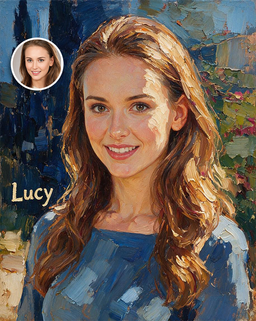🎨 Sculpted Impasto Portrait