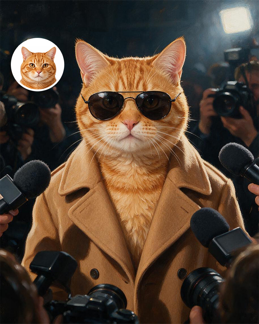 🎤 Celebrity Spotlight Pet Portrait