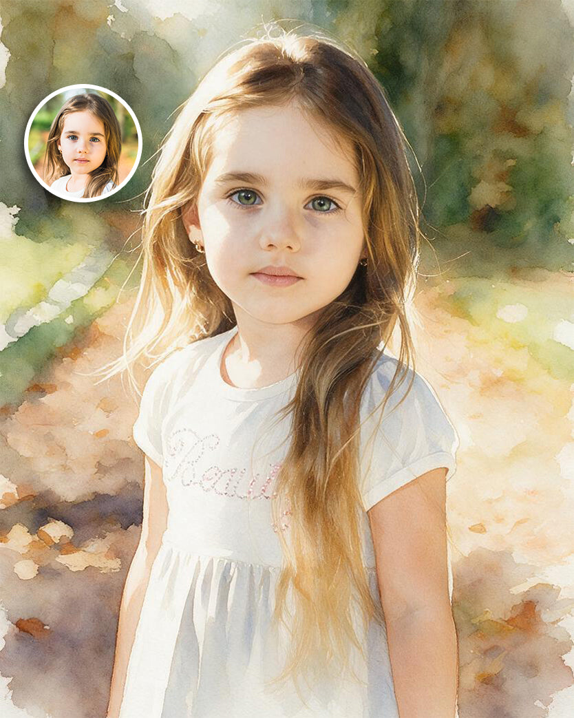 💧 Dreamy Watercolor Portrait