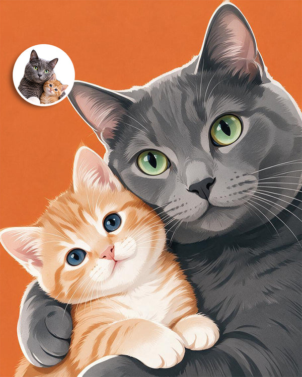 🐾 Flat Illustration Pet Portrait