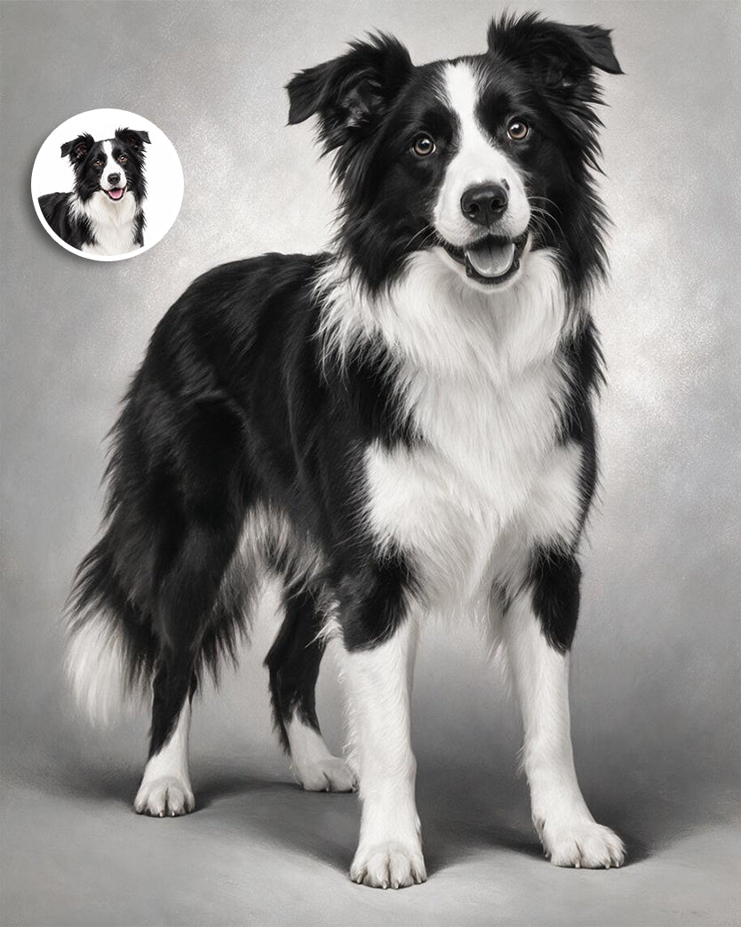 🖤 Black & White Pet Portrait