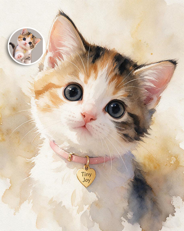 💧 Watercolor Style Pet Portrait