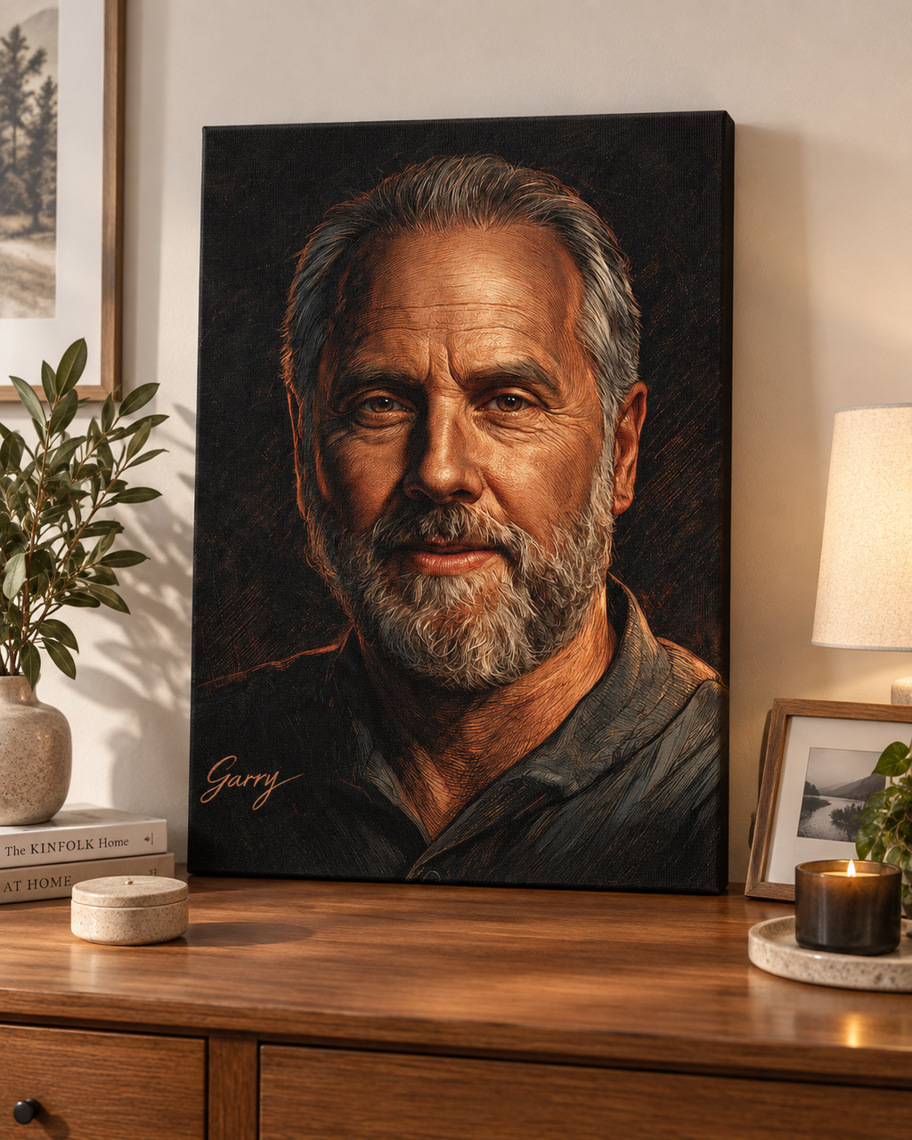 🔥 Noir Engraved Portrait