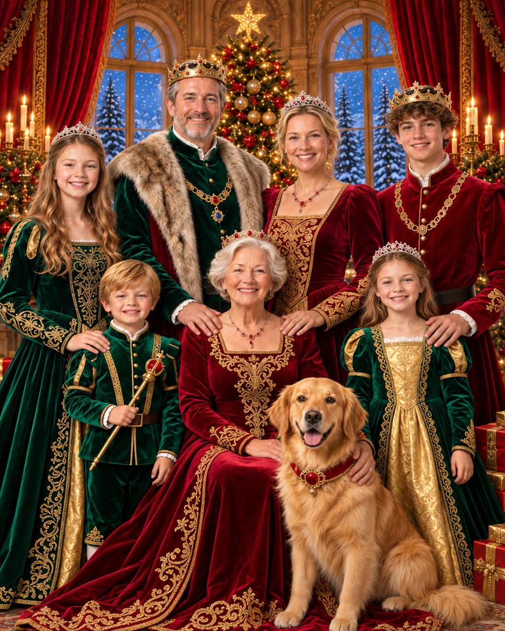 🎄 Royal Christmas Family Portrait