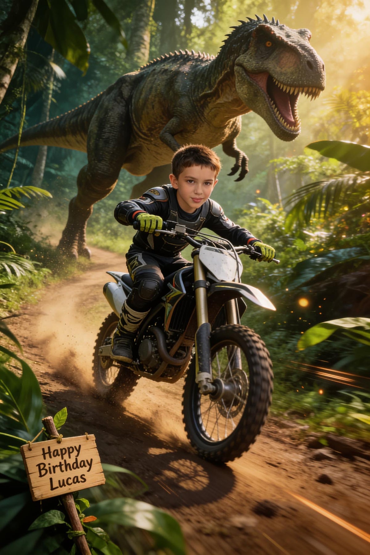 🦖 Dino Dirt Bike Chase