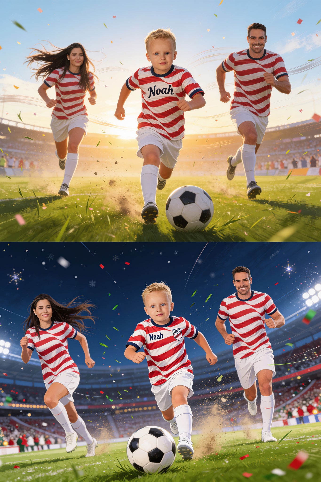 ⚽ Stadium Star Family Trio