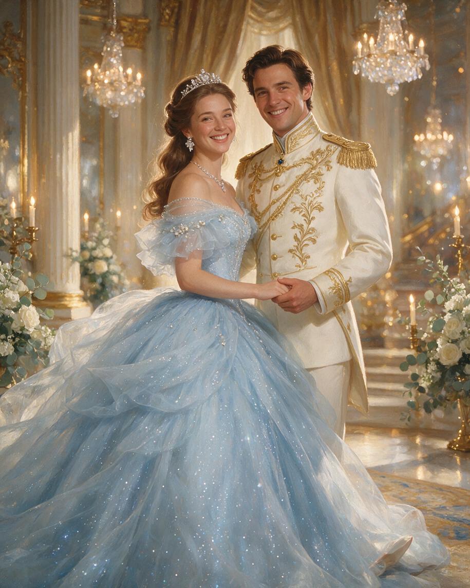 👑 Moonlit Royal Ballroom Couple