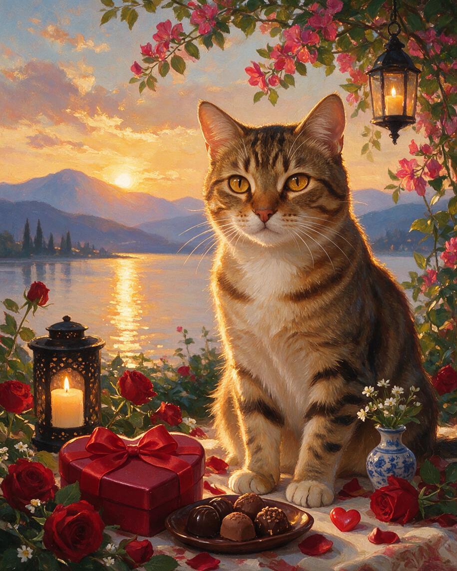 🌹 Sunset Valentine Garden
