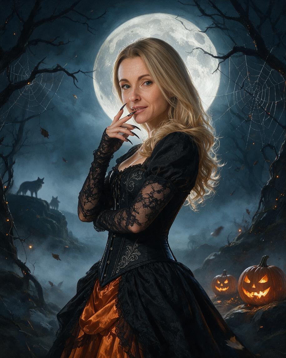 🕸️ Moonlit Halloween Enchantress