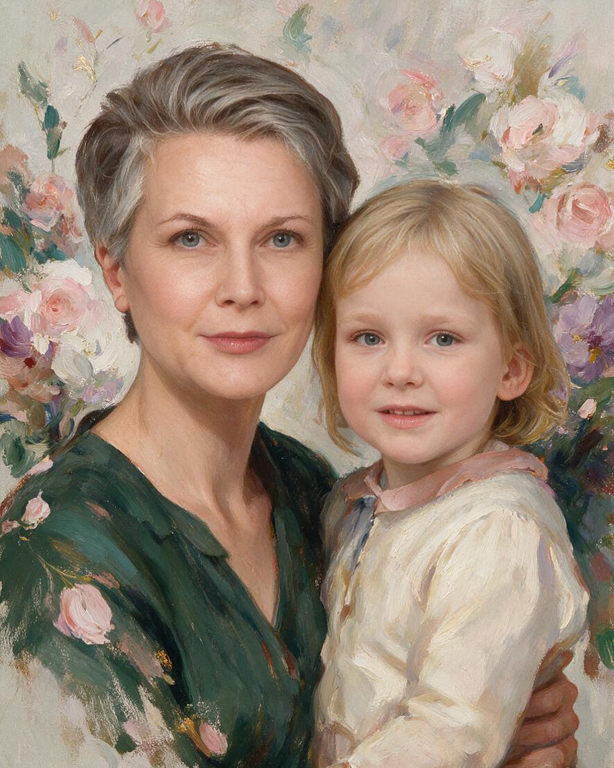 🌸 Floral Soul Couple Portrait