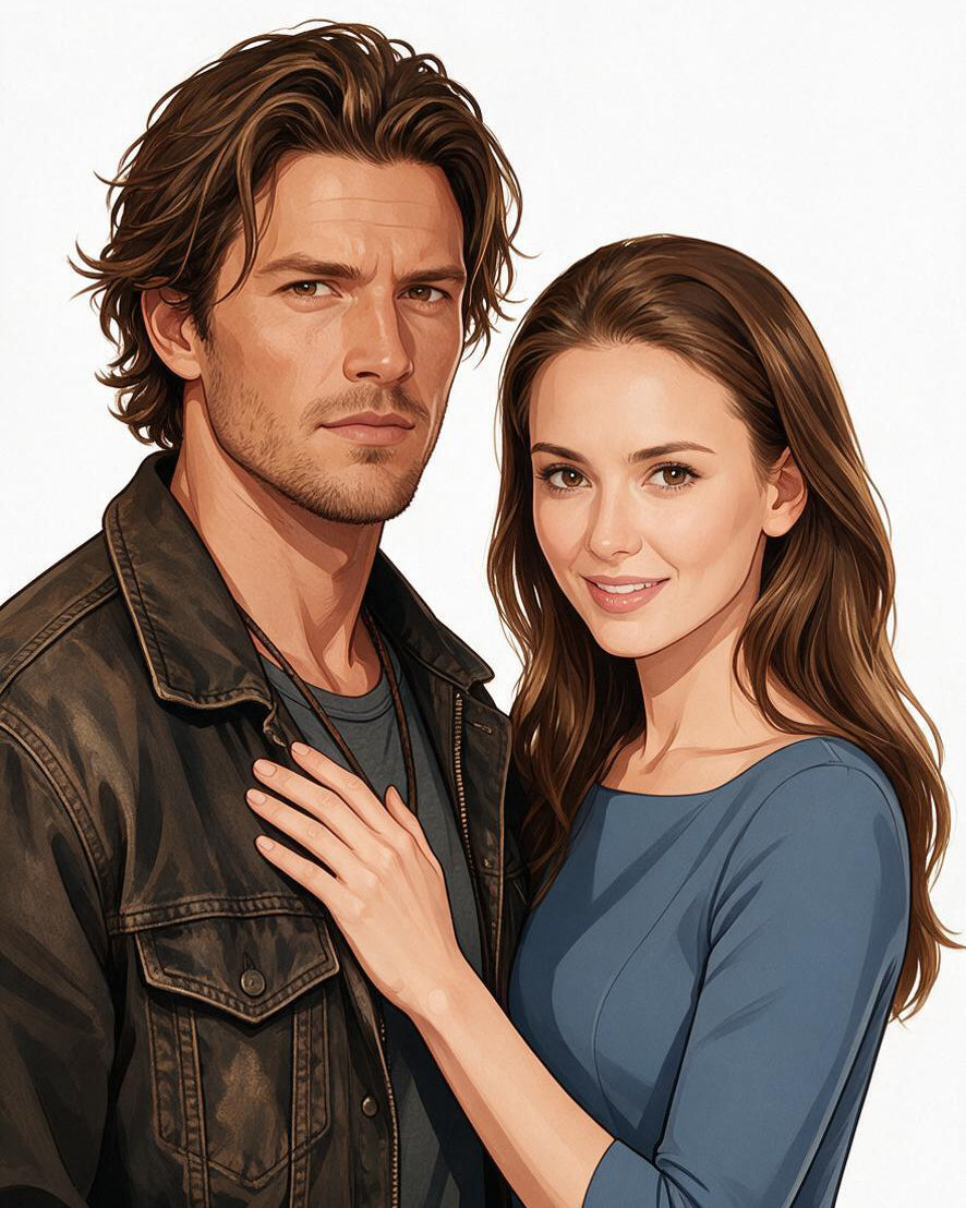 🧡 Editorial Flat Couple Illustration