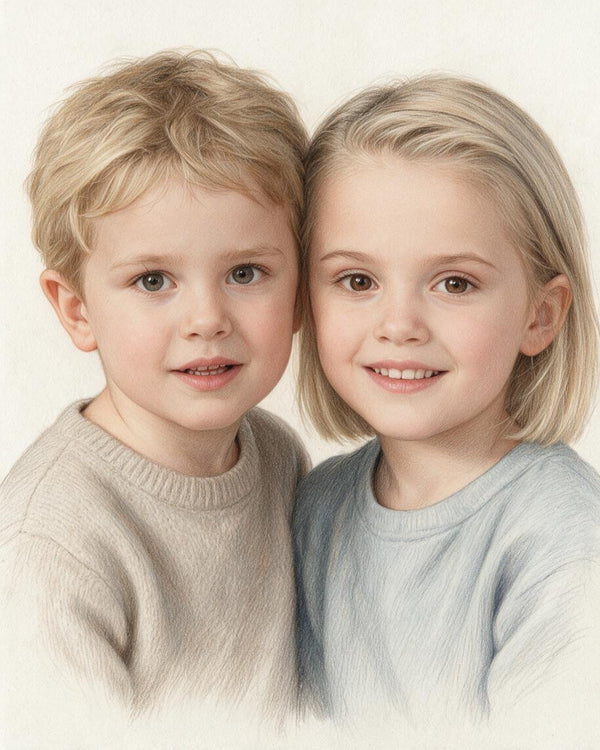 ✏️ Colored Pencil Style Couple Portrait
