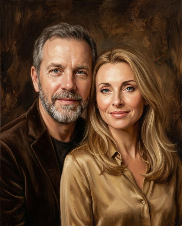 🤎 Espresso Elegance Couple Portrait