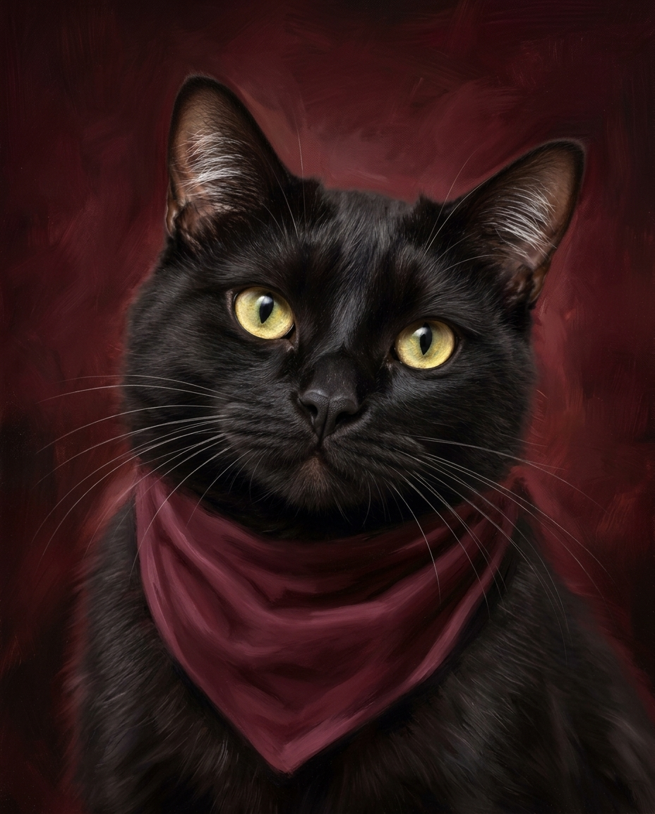 🍷 Burgundy Royale Pet Portrait