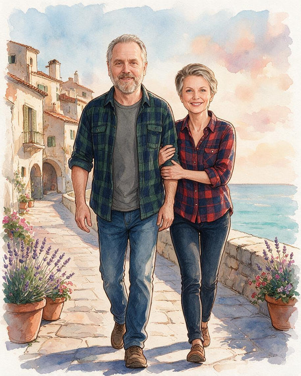 🌊 Amalfi Stroll Sweethearts